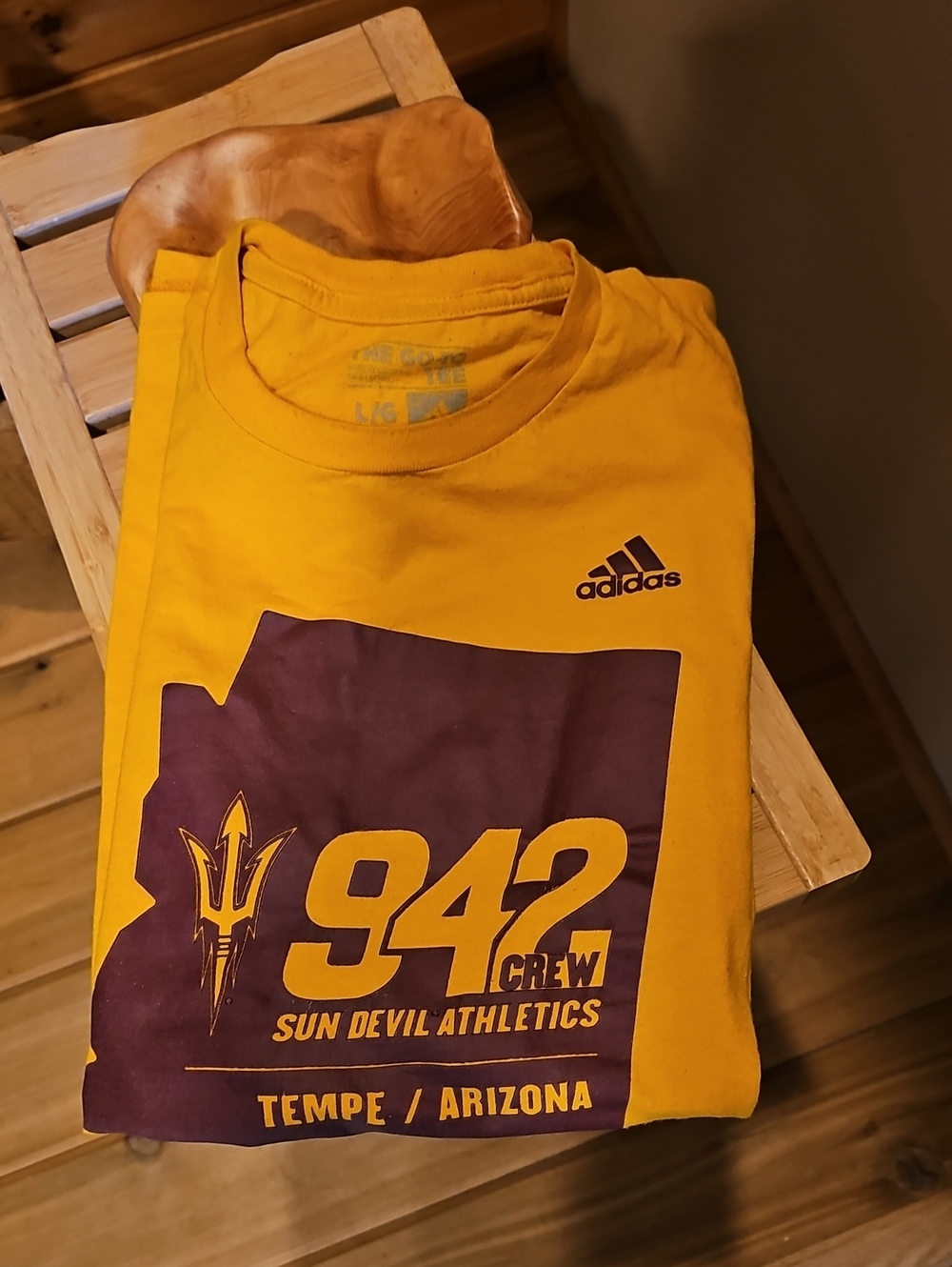 Mens Like New Large Adidas Arizon State Sun Devils Tee Shirt